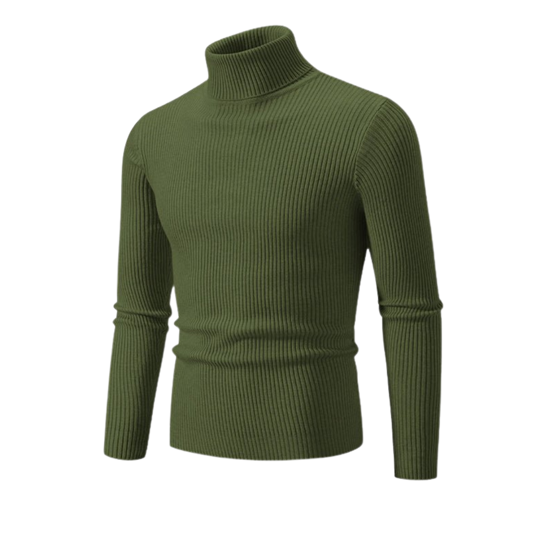 Men's Winter Turtleneck Sweater | Ribbed