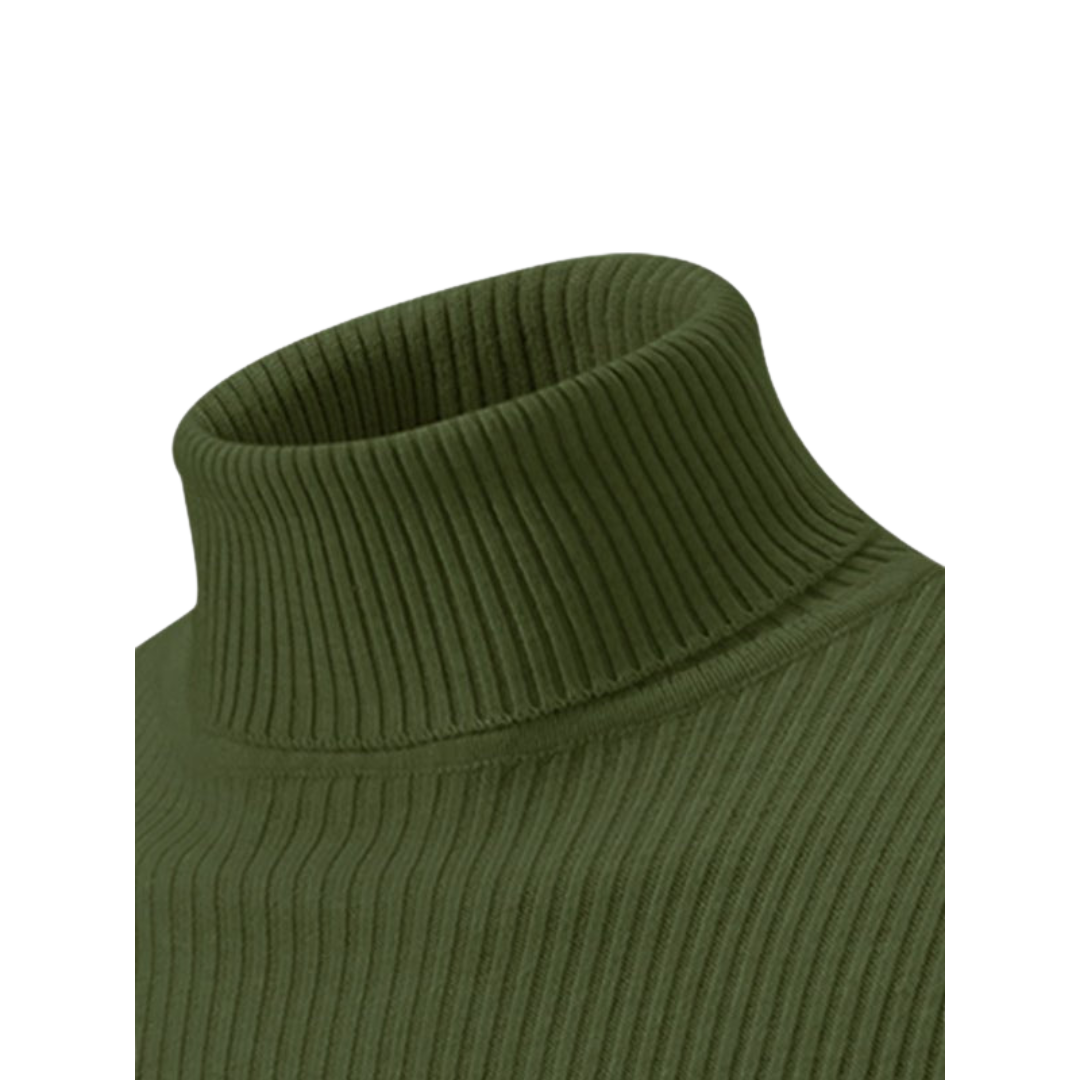 Men's Winter Turtleneck Sweater | Ribbed