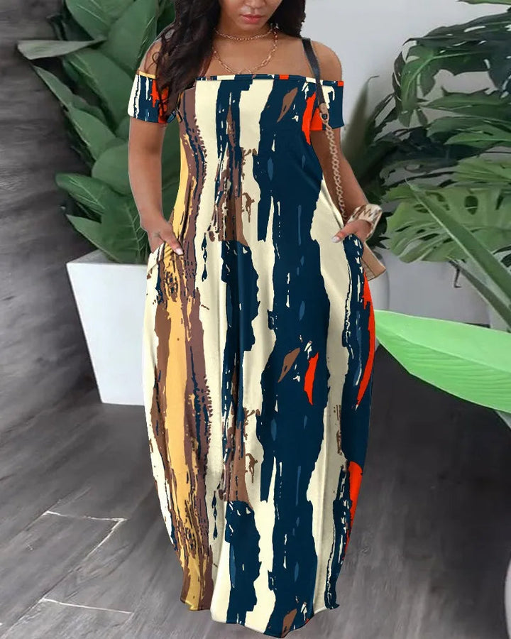 Women’s plus size maxi dress | Printed