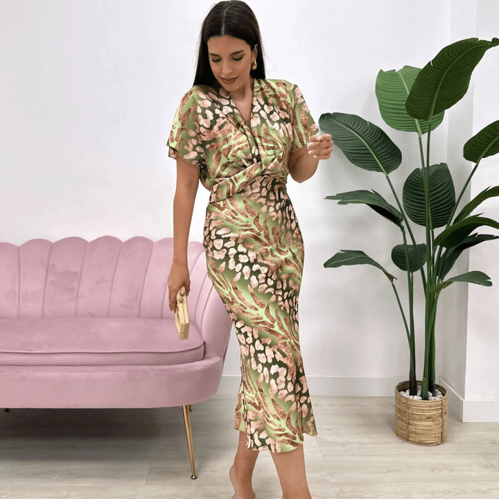 Women’s Draped Evening Dress | Flowing