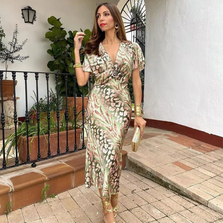Women’s Draped Evening Dress | Flowing
