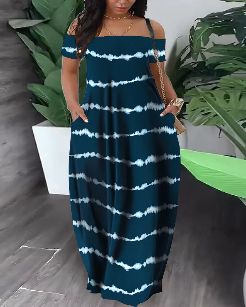 Women’s plus size maxi dress | Printed