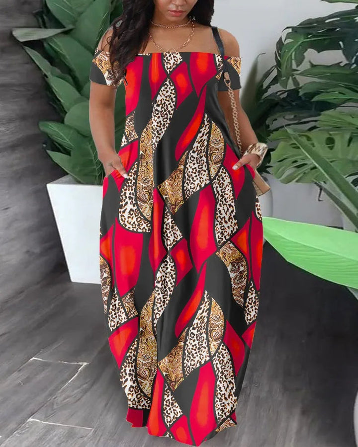 Women’s plus size maxi dress | Printed