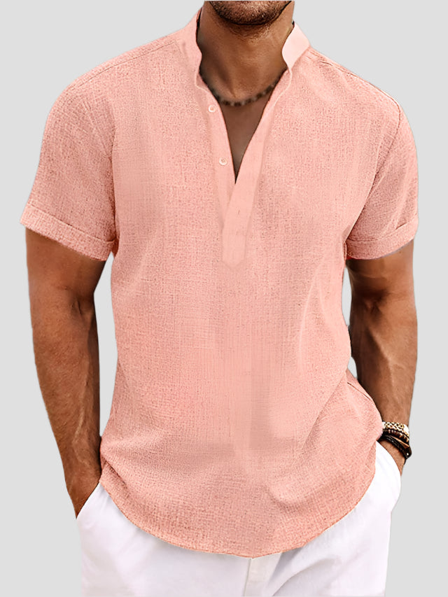 Men’s Henley Collar Short-Sleeve Shirt | Relaxed