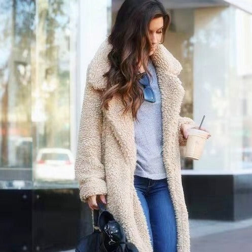 Women’s Long Winter Coat | Textured