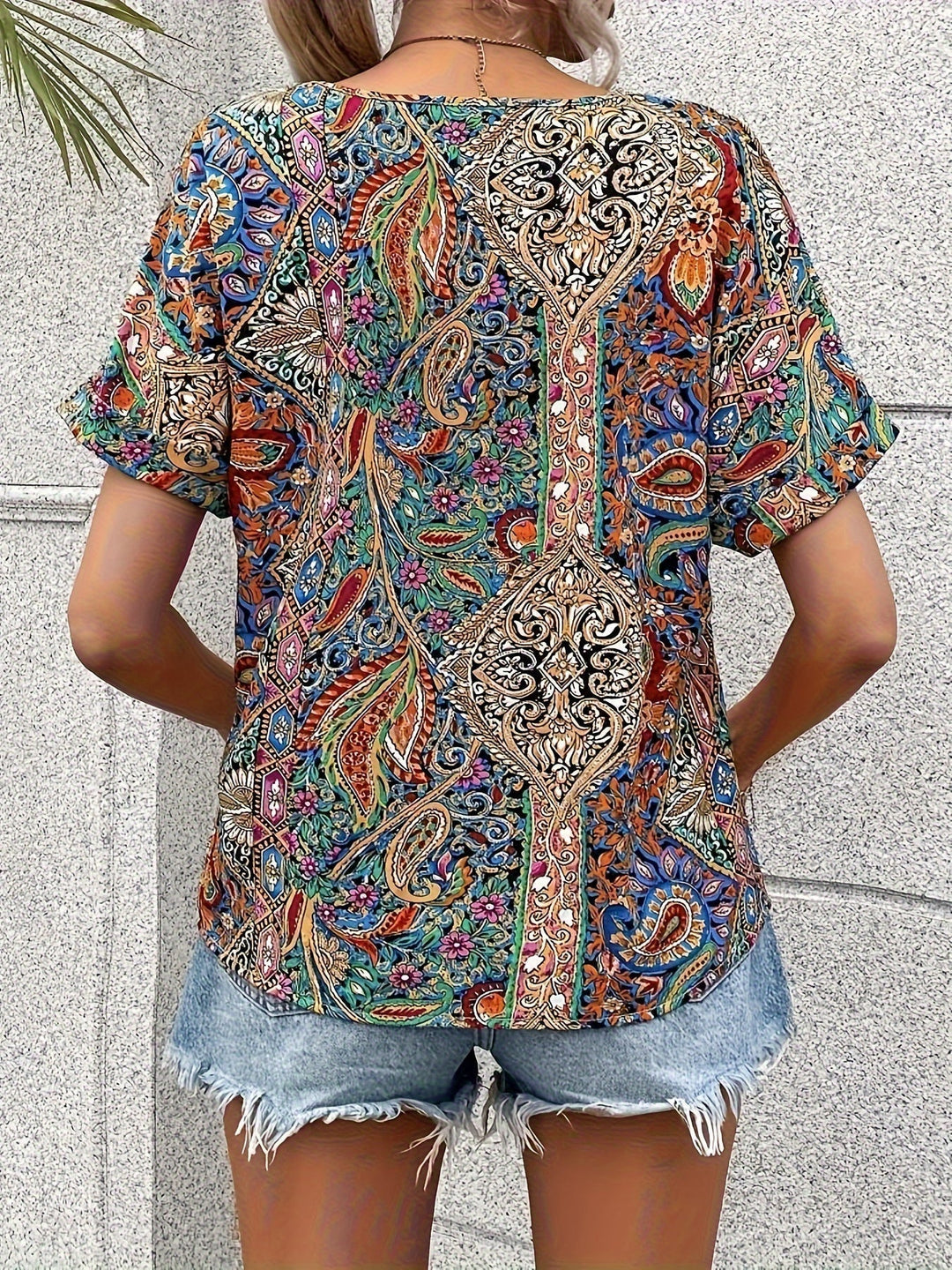 Women’s Short Sleeve Blouse | Floral