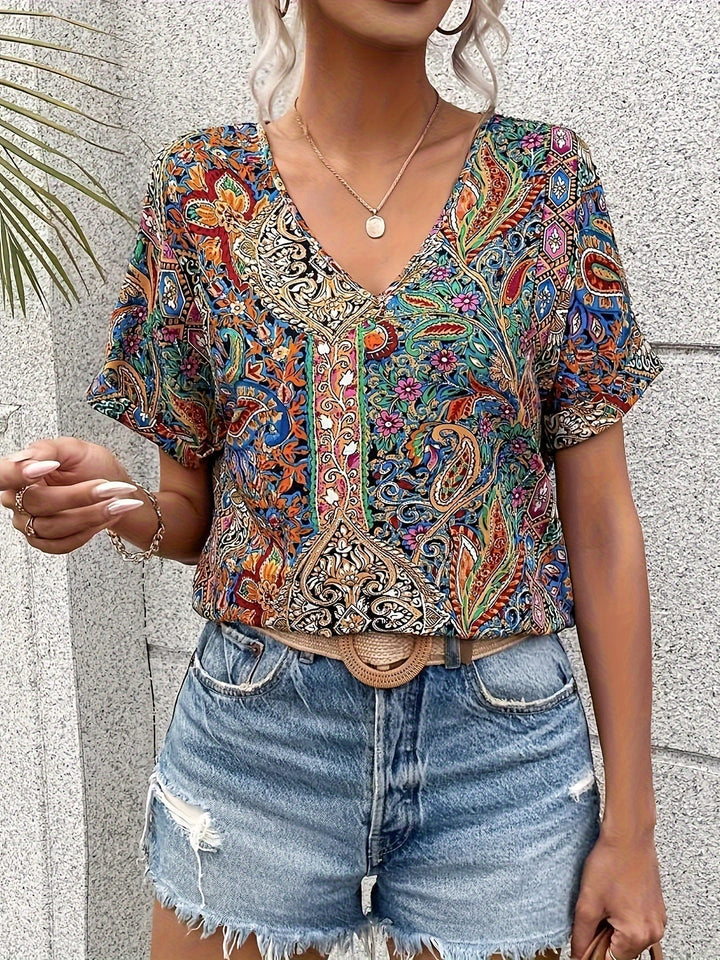 Women’s Short Sleeve Blouse | Floral