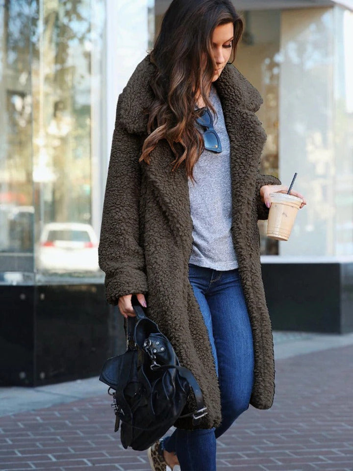 Women’s Long Winter Coat | Textured