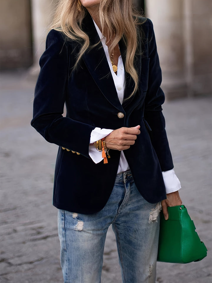 Women’s Double-Breasted Blazer | Gold Buttons