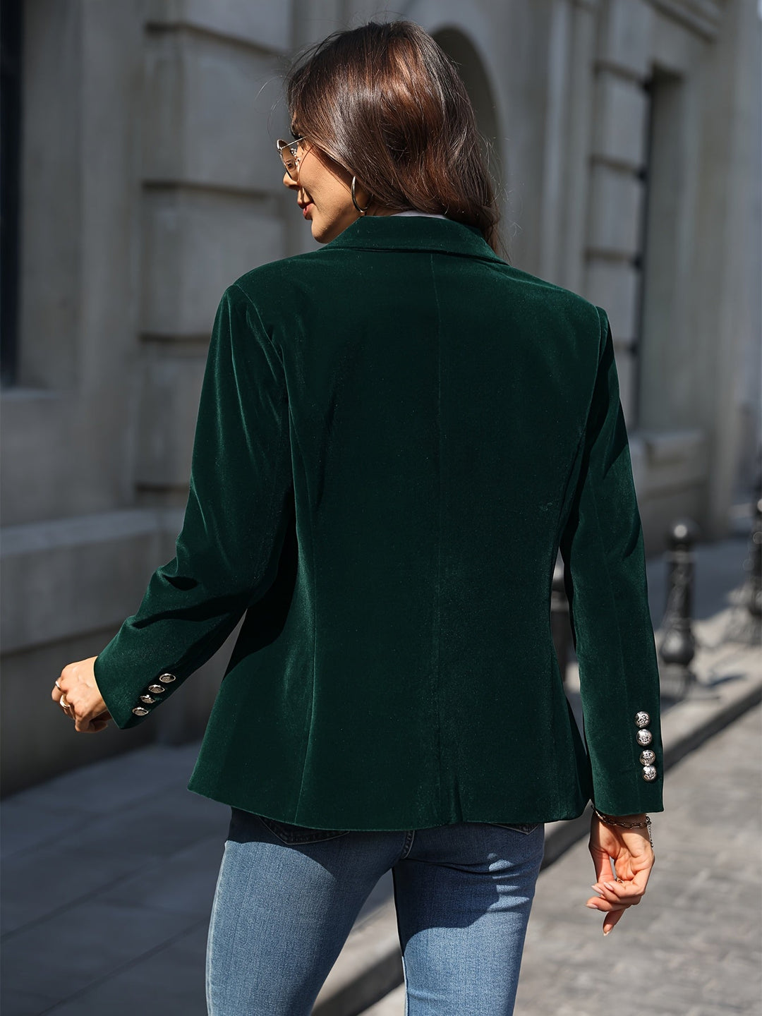 Women’s Double-Breasted Blazer | Gold Buttons