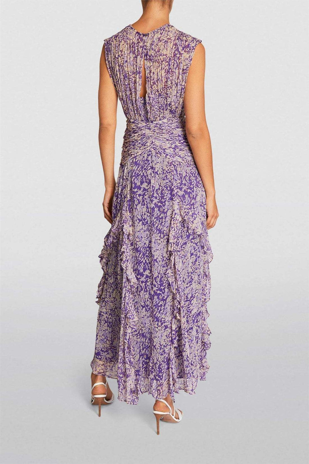 Women’s layered lace maxi dress | Purple