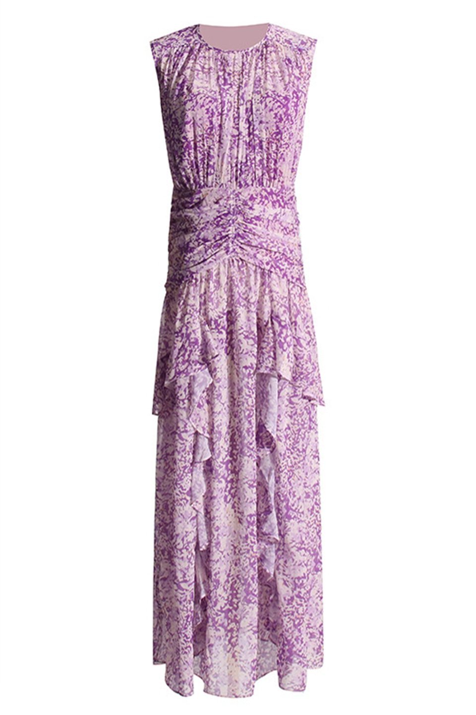 Women’s layered lace maxi dress | Purple