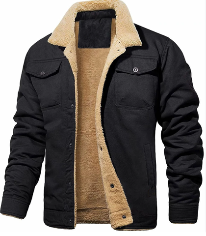 Men’s Winter Bomber Jacket | Buttoned