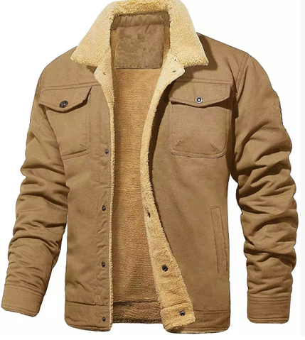 Men’s Winter Bomber Jacket | Buttoned