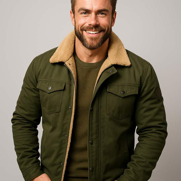Men’s Winter Bomber Jacket | Buttoned