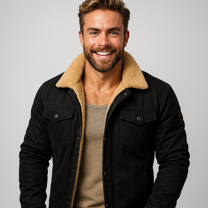Men’s Winter Bomber Jacket | Buttoned