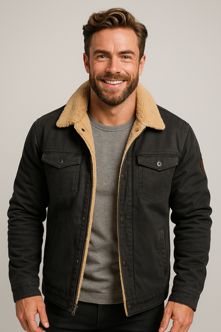 Men’s Winter Bomber Jacket | Buttoned