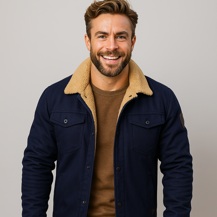 Men’s Winter Bomber Jacket | Buttoned