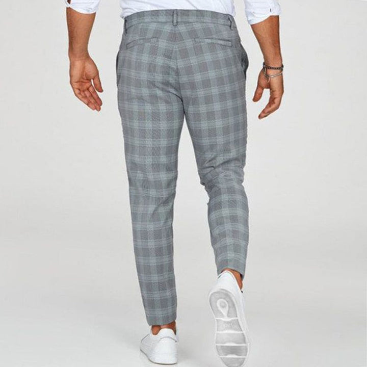 Men’s Slim Pants | Checked Design